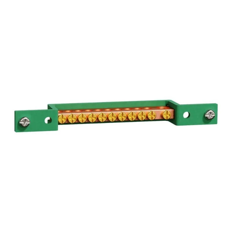 Barramento Easy9 Ez9e33b11e Terra 11 Módulos para Quadro 24-36-48 Verde Schneider - Schneider Electric