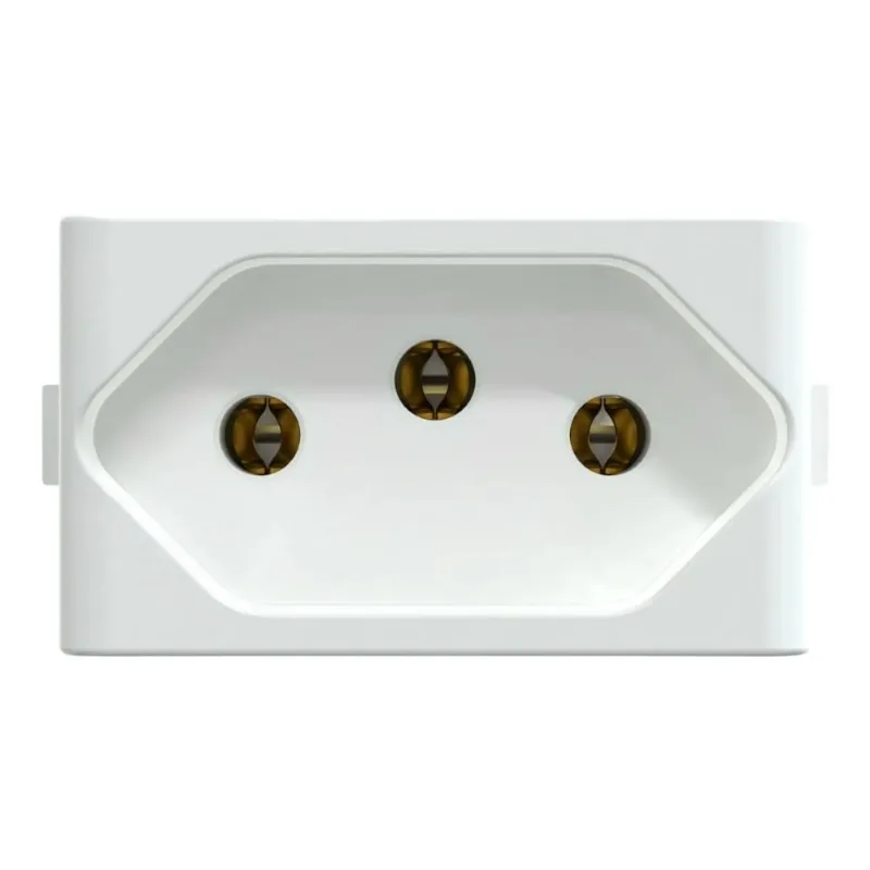 Módulo Tomada 2P+T 10A Lunare Up Schneider Módulo Tomada 2P+T 10A/250V Branco Fosco Lunare Up
