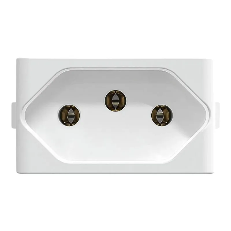 Módulo Tomada 2P+T 10A Lunare Up Schneider Módulo Tomada 2P+T 10A/250V Branco Brilho Lunare Up