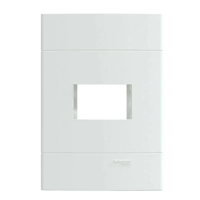 Placa 1 Posto 4x2 com Suporte Lunare Up Schneider Placa 1 Posto 4x2 com Suporte Branca Fosco Lunare Up