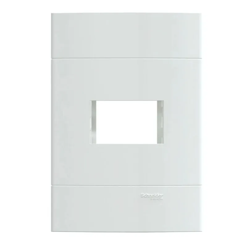 Placa 1 Posto 4x2 com Suporte Lunare Up Schneider Placa 1 Posto 4x2 com Suporte Branca Brilho Lunare Up