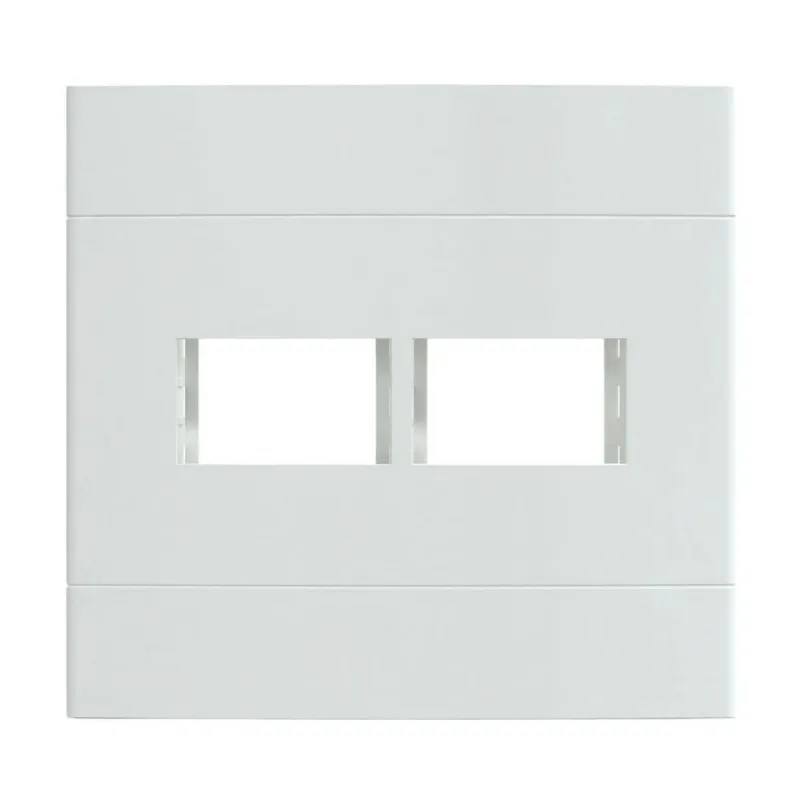 Placa 2 Postos 4x4 com Suporte Lunare Up Schneider Placa 2 Postos 4x4 com Suporte Branca Brilho Lunare Up