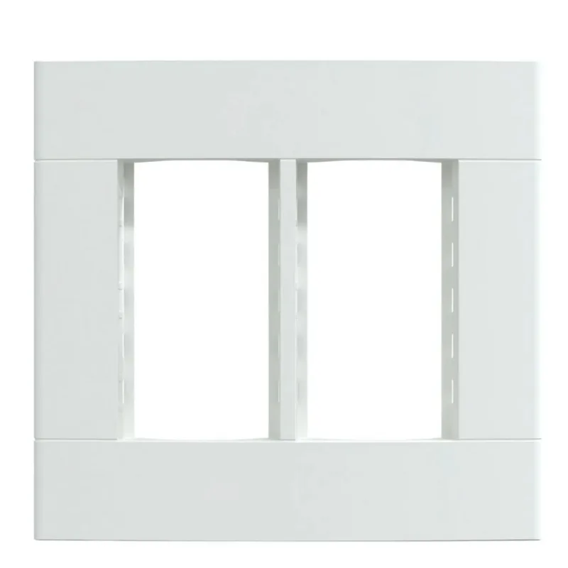 Placa 6 Postos 4x4 com Suporte Lunare Up Schneider Placa 6 Postos 4x4 com Suporte Branca Fosco Lunare Up