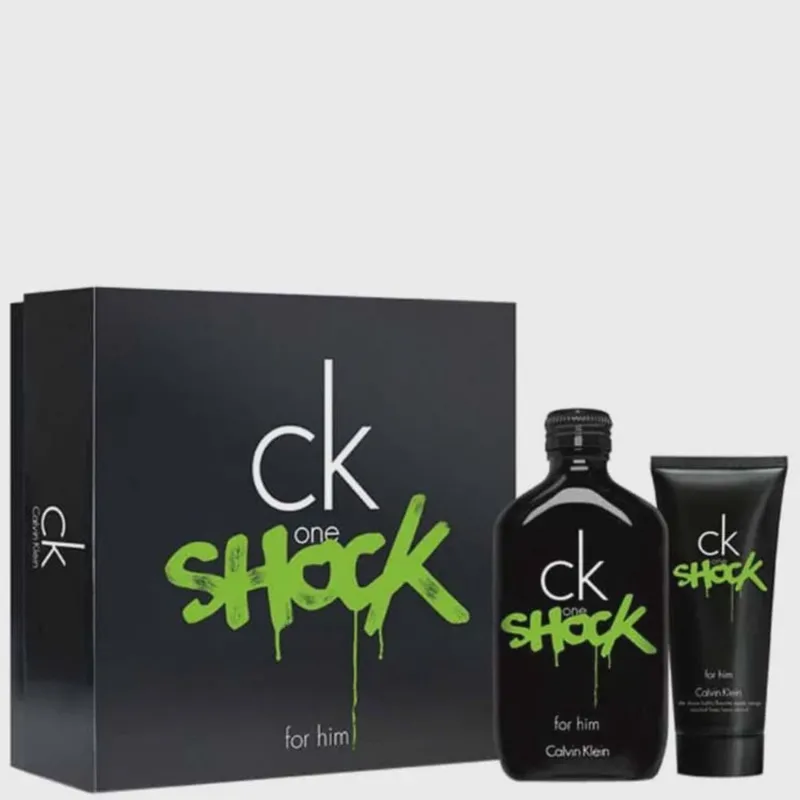 Kit calvin klein ck one shock masculino eau de toilette 200ML + after shave balm 100ML - Love Paty