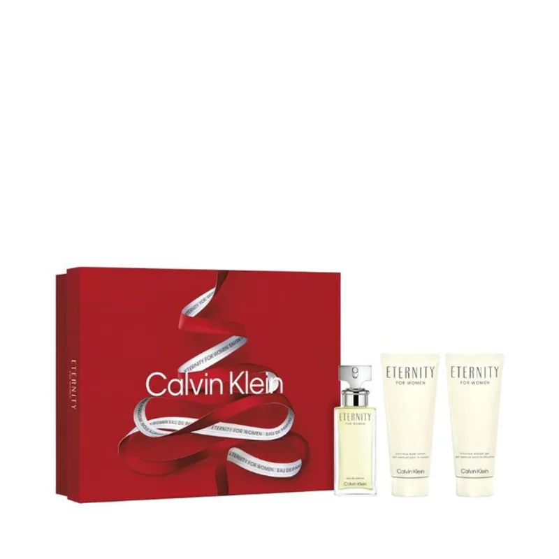 Kit Perfume Feminino Eternity de Calvin Klein Eau de Parfum 50 mL e Body Lotion 100ml e Shower Gel 100ml