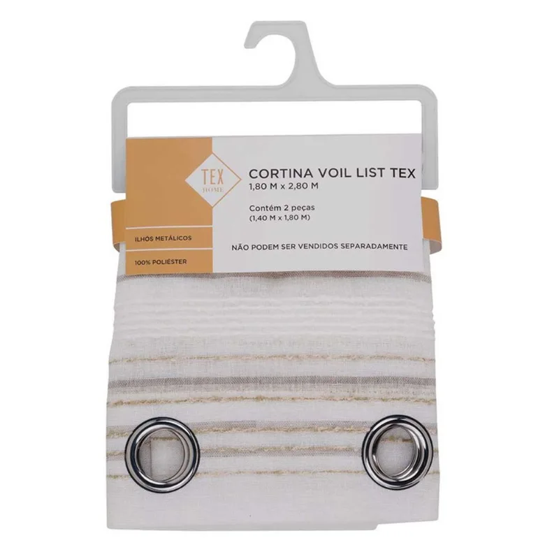 Cortina Voil Listrada Tex 230x280cm