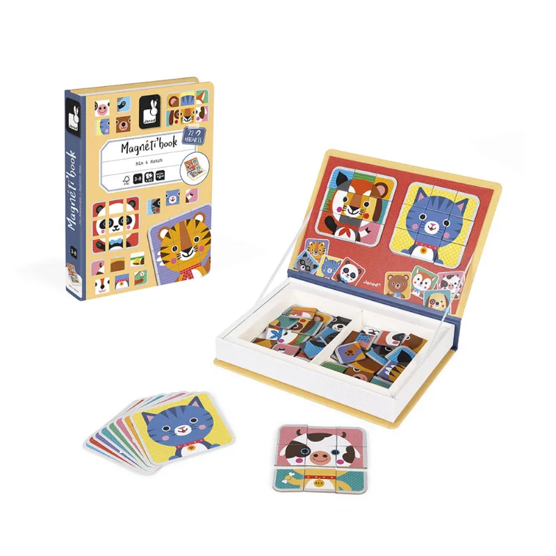 Jogo Educativo - Livro Magnético animais Fofos - Janod - Maped