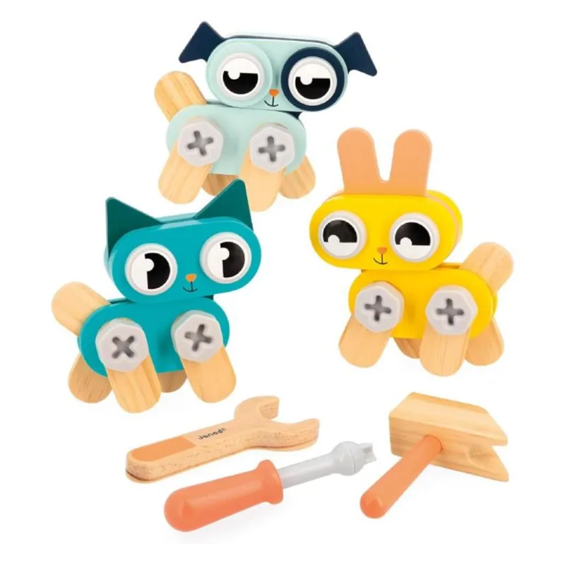 Brinquedo Educativo - Janod - Animais para Construir - Brico Robô - Maped