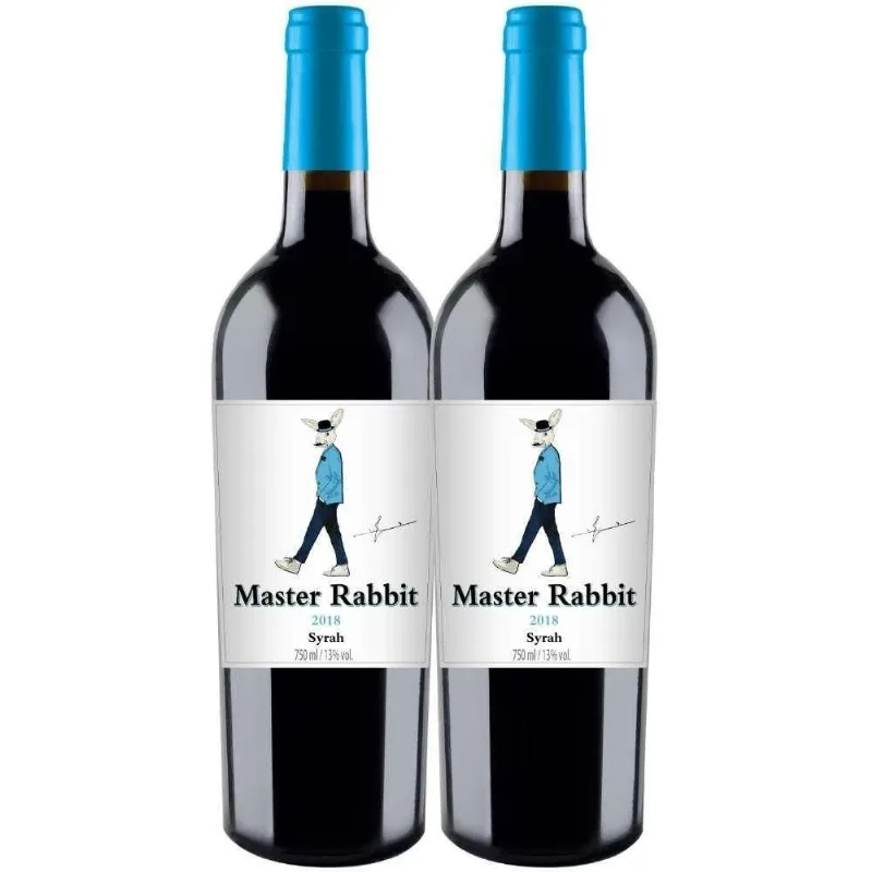 Kit 2 Garrafas Vinho Tinto Master Rabbit Syrah 750ml