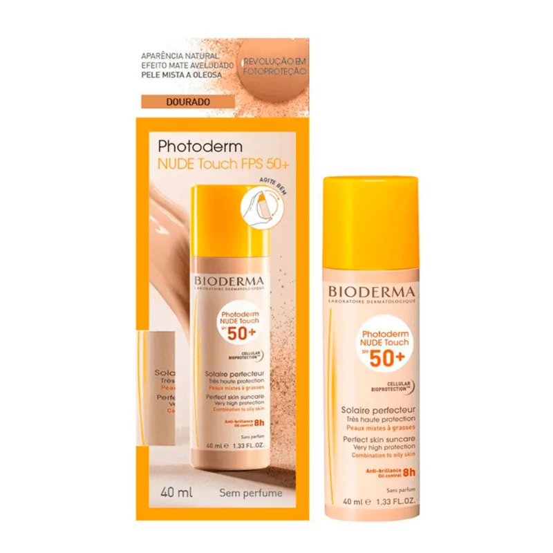 Protetor Solar Facial Photoderm Nude Touch FPS50+ Dourado 40ml