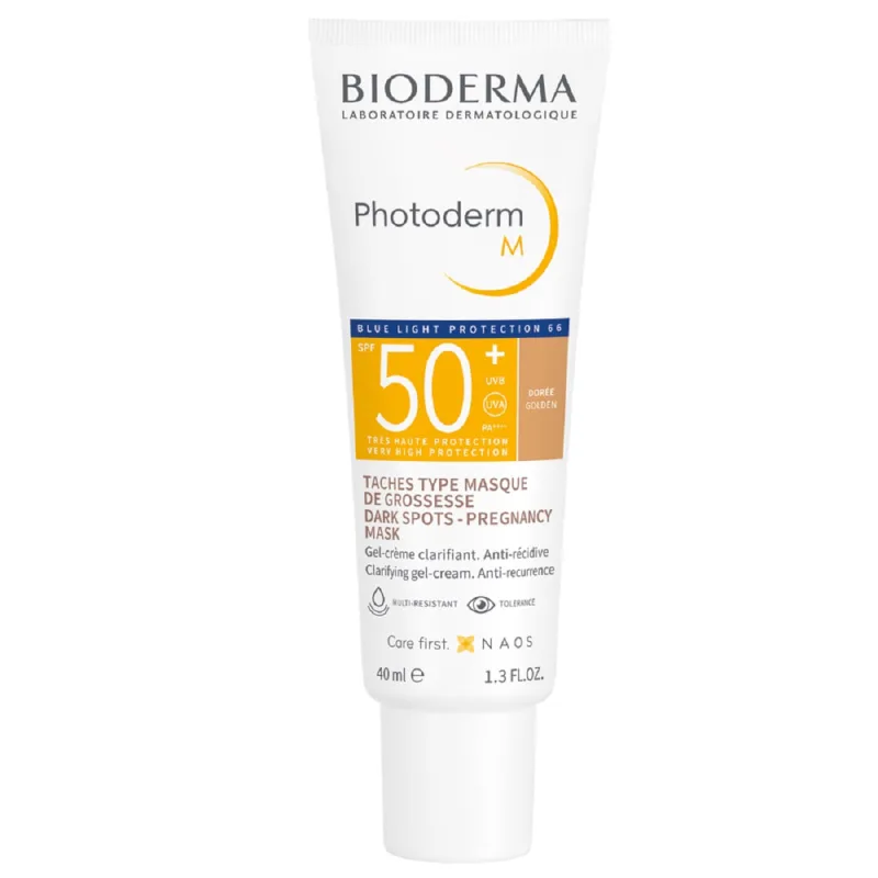 Protetor Solar Facial Bioderma Photoderm M FPS50+ Cor Dorée Golden 40ml - Bioderma