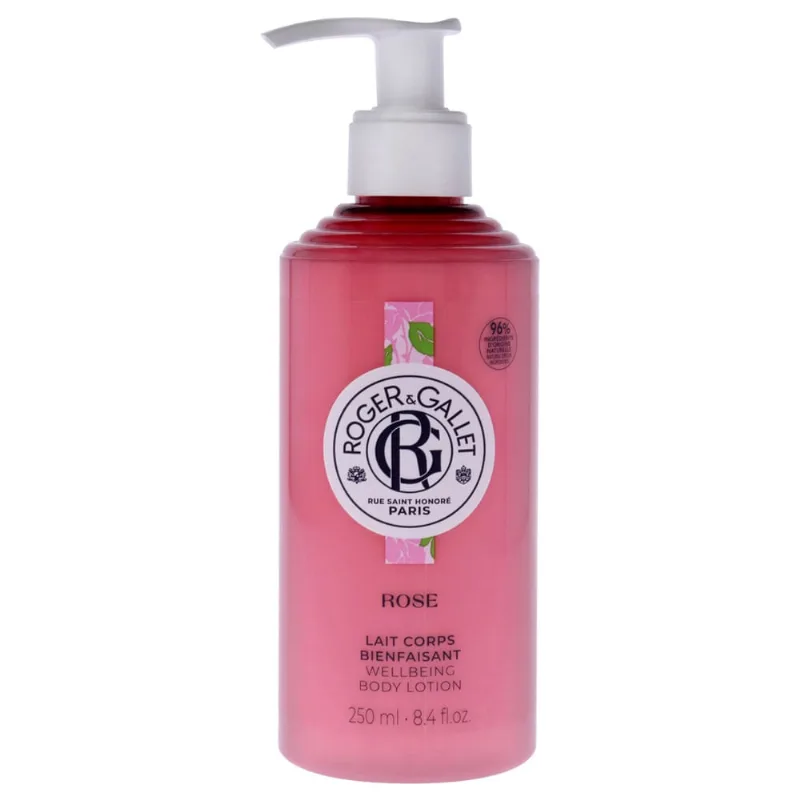 Loção corporal Roger & Gallet Rose Wellbeing, hidratação 24 horas