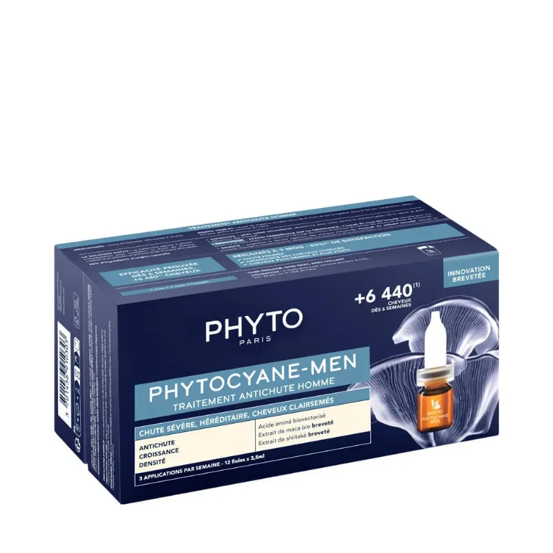 Phytocyane - MEN Tratamento Para Queda Capilar Progressiva - 12x3.5ml