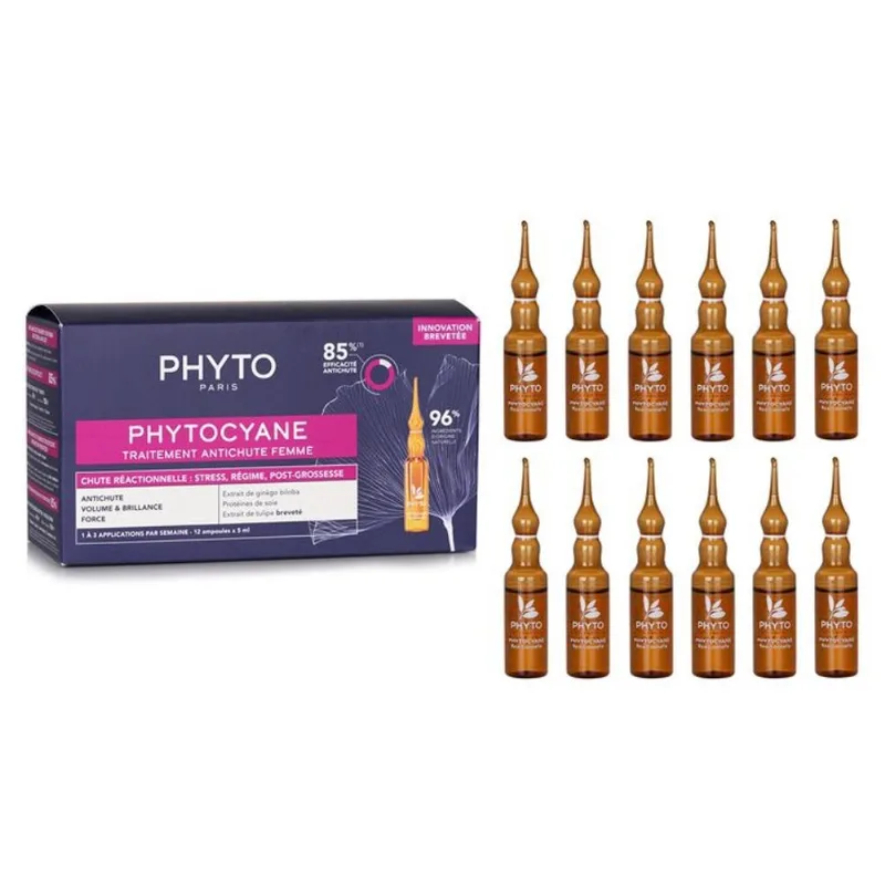 Tratamento anti-queda de cabelo PhytoCyane para mulheres 100mL