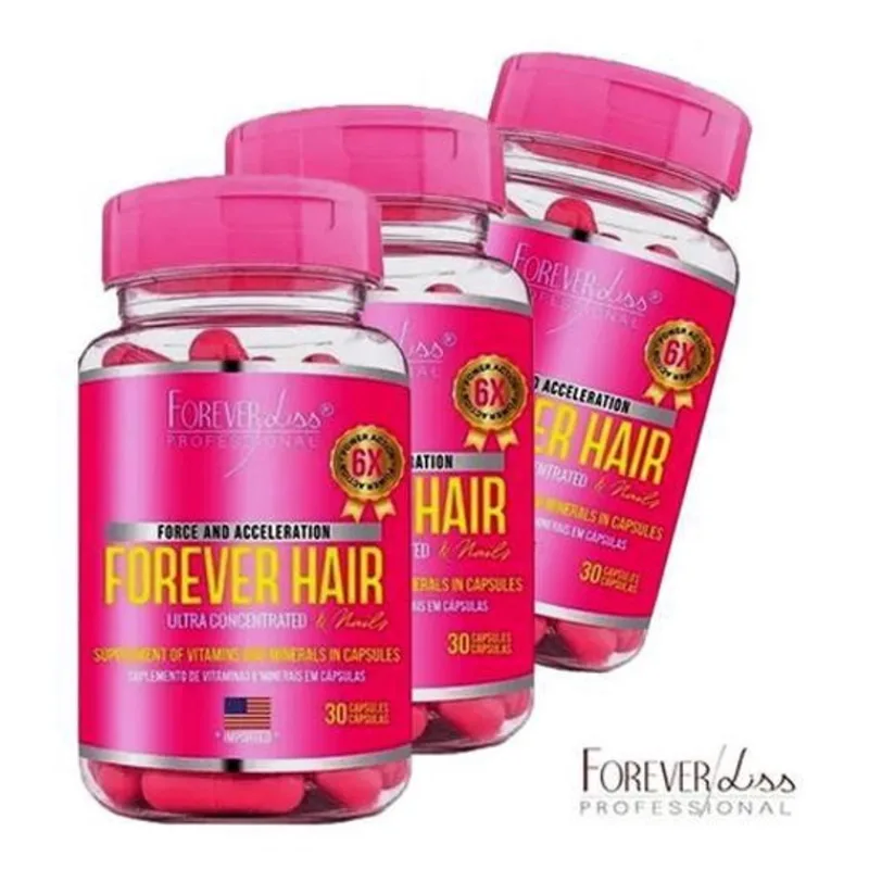 3X Forever Hair Crescimento Capilar Em 90 Dias - Oferta