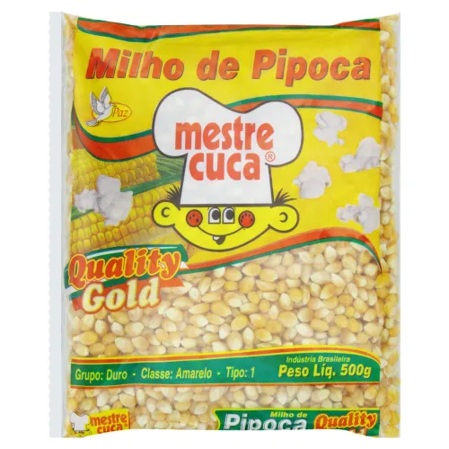 Milho Para Pipoca Mestre Cuca Quality Gold Pacote 500g - MESTRE CUCA
