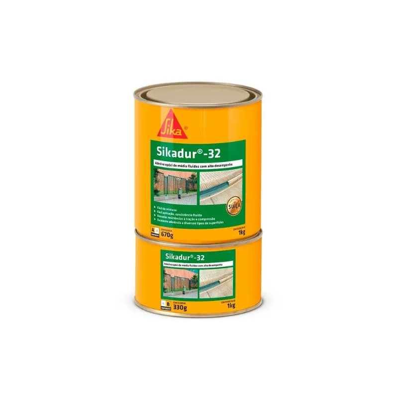 Adesivo Estrutural Epoxi Sikadur-32 Sika 1Kg