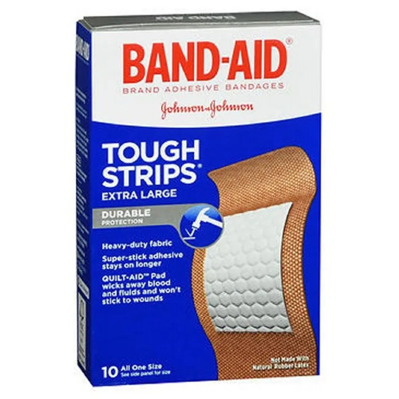 Band-aid Tiras Resistentes Ataduras Adesivas Extra Grande All One Size 10 Ct Por Band-aid