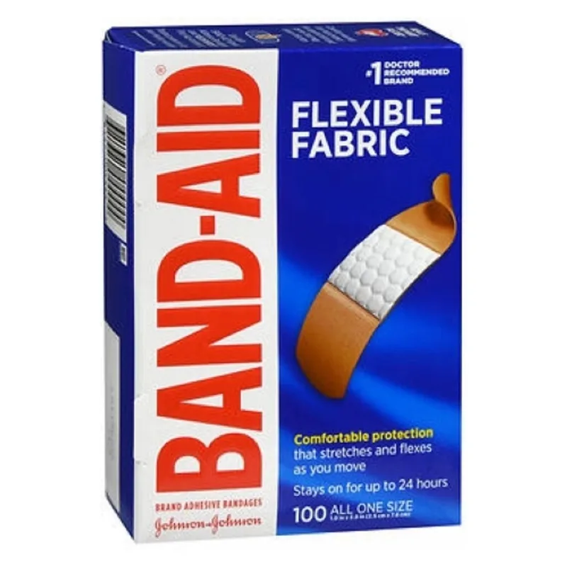 Bandagens Adesivas De Tecido Flexível Band-aid De Tamanho Único