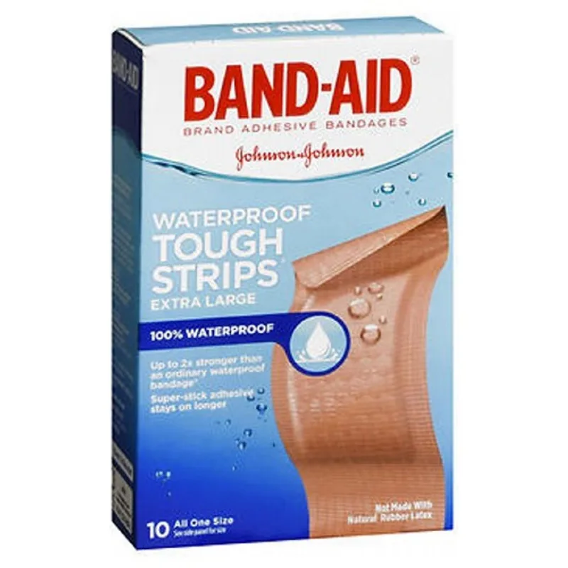 Band-aid Hard-strips 100% Ataduras Adesivas Impermeáveis Extra Large 10 Cada Por Band-aid