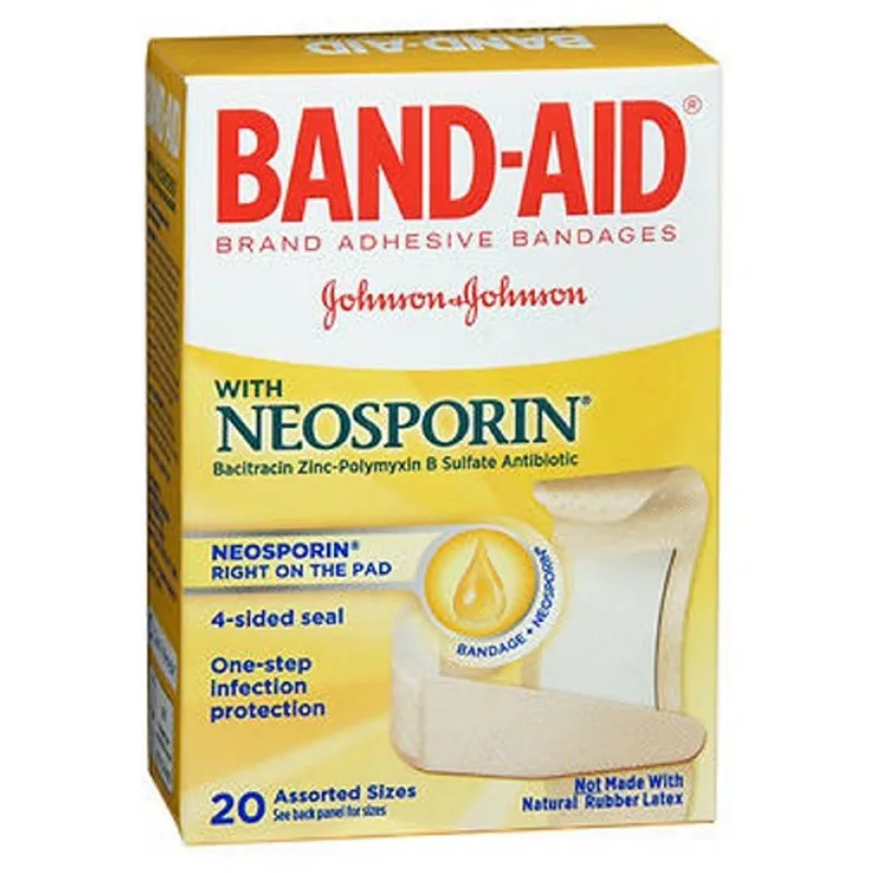 Band-aid Bandagens Adesivas Antibióticas Tamanho Sortido 20 Cada Por Band-aid (pacote Com 2)