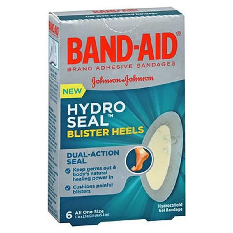 Band-aid Hydro Seal Blister Heels Ataduras De Gel Hidrocolóide 6 Cada Por Band-aid (pacote Com 4)