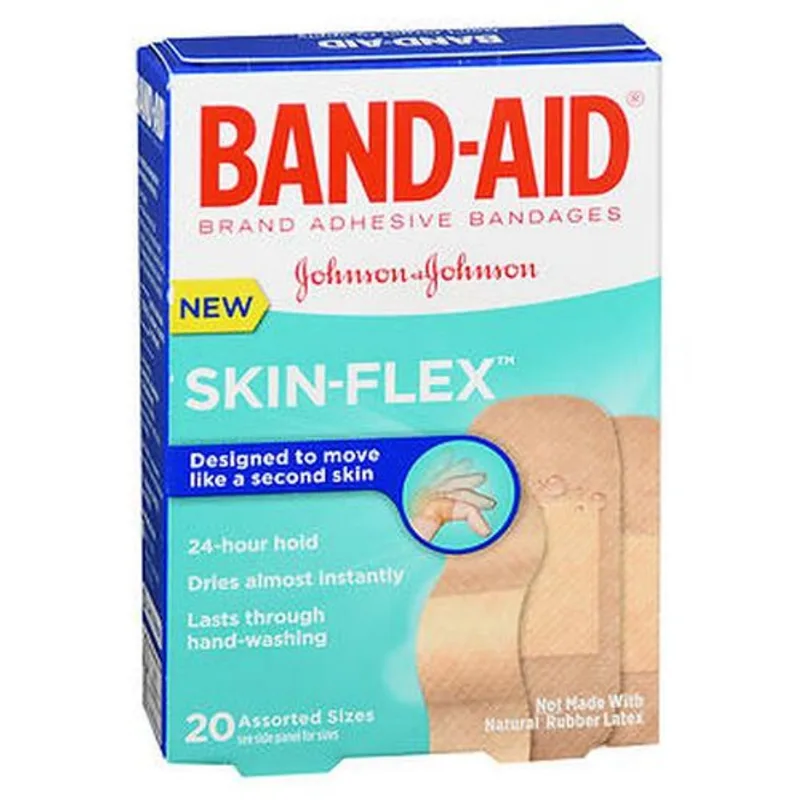Band-aid Skin-flex Bandages Tamanhos Sortidos 20 Cada Por Aveeno (pacote Com 2)