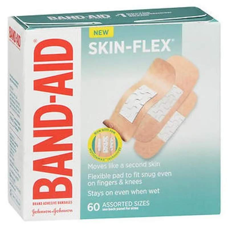 Band-aid Skin-flex Tamanhos Sortidos Bandagens 60 Cada Por Band-aid (pacote Com 2)