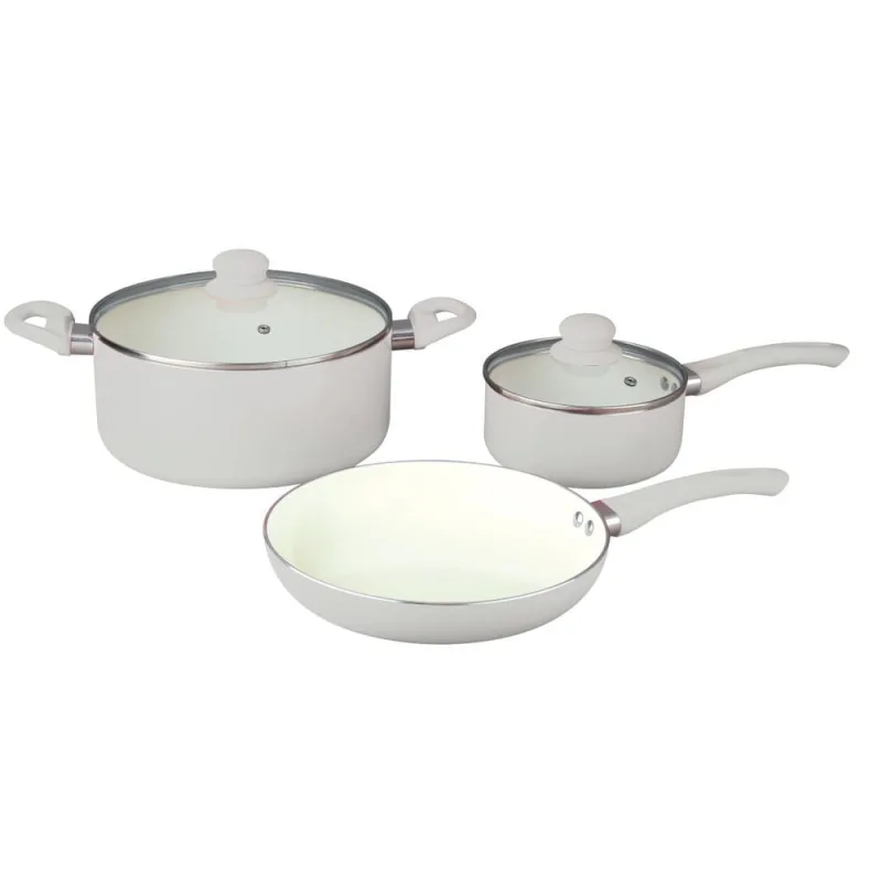 Conjunto de Panela Krea Cerâmica Cores 3 Peças - Krea