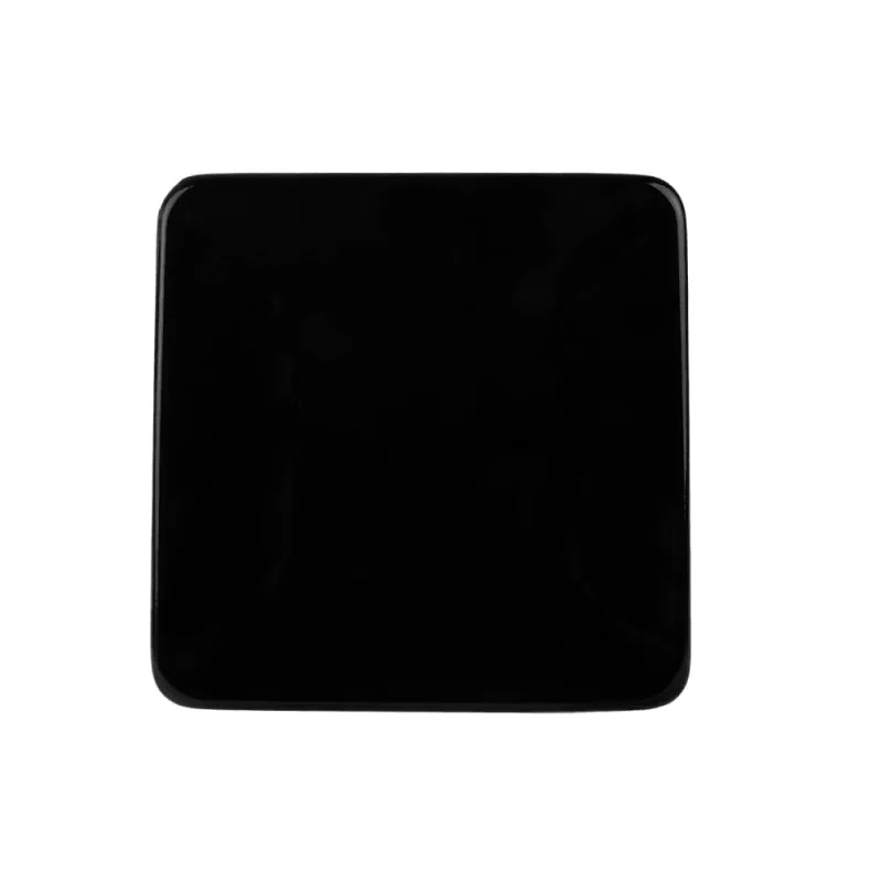 Prato Sobremesa Krea Quadrado Preto 20cm - Krea