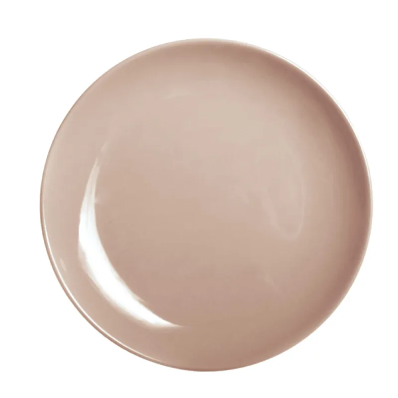 Prato de Sobremesa Krea Cerâmica Rosa 21cm - Krea