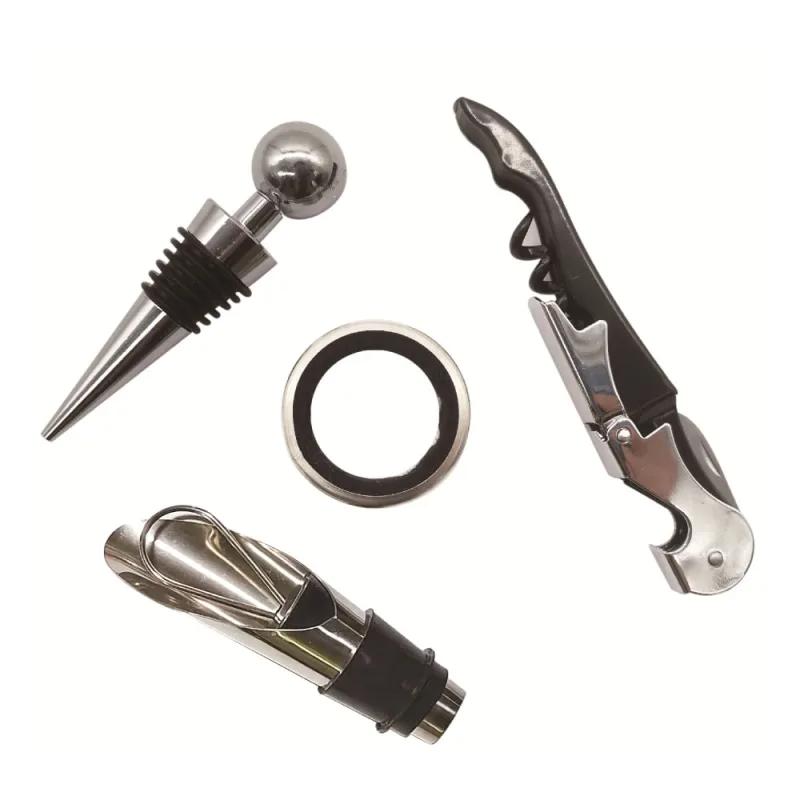 Conjunto de Acessórios p/ Vinho Krea Corta Gotas 4 Peças - Krea