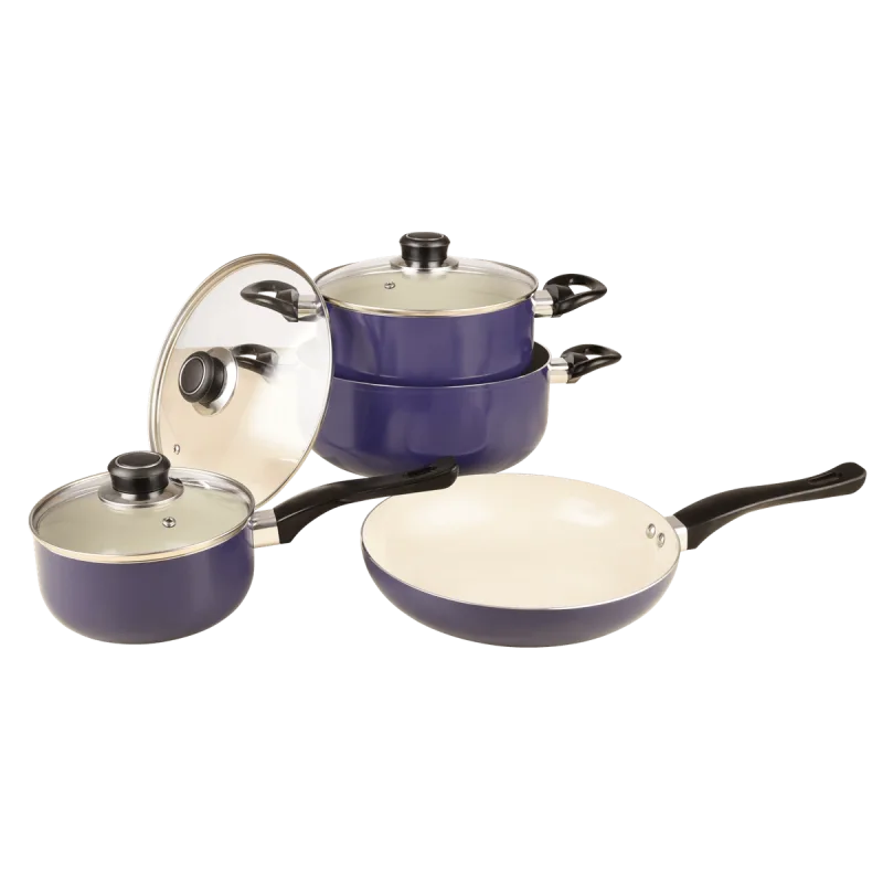 Conjunto de Panela Krea Antiaderente Azul Navy 4 Peças - Krea