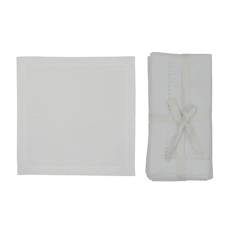 Guardanapo de Tecido Krea Branco 40X40 c/ 4 Unid - Krea