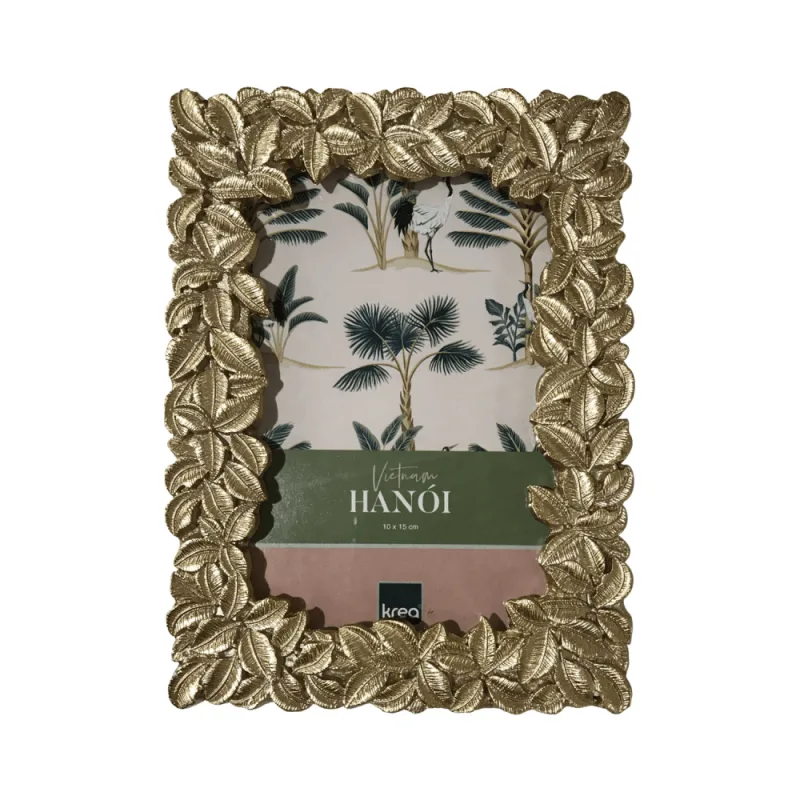 Porta Retrato Krea Hanoi Dourado 10x15cm - Krea