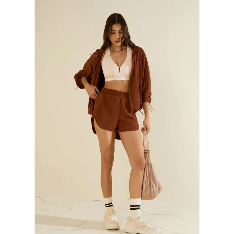 Shorts Morena Rosa Reto Média Marrom G