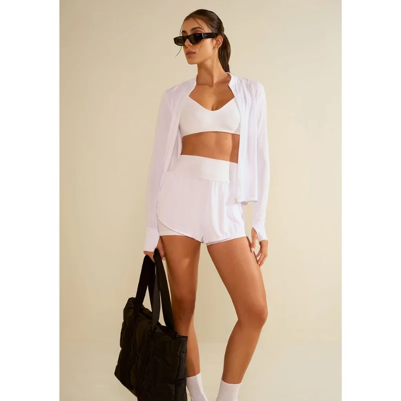Top Morena Rosa Decote Costas Alça Fina Branco P