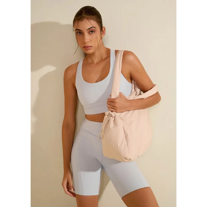 Bermuda Morena Rosa Ciclista Alta Azul GG
