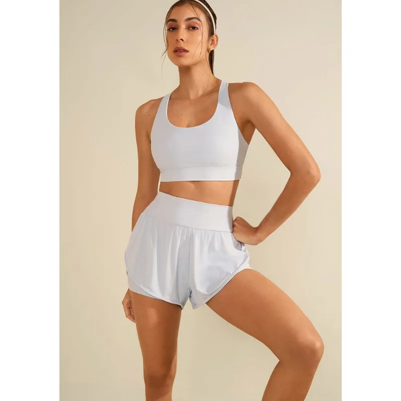 Shorts Morena Rosa Reto Alta Azul P