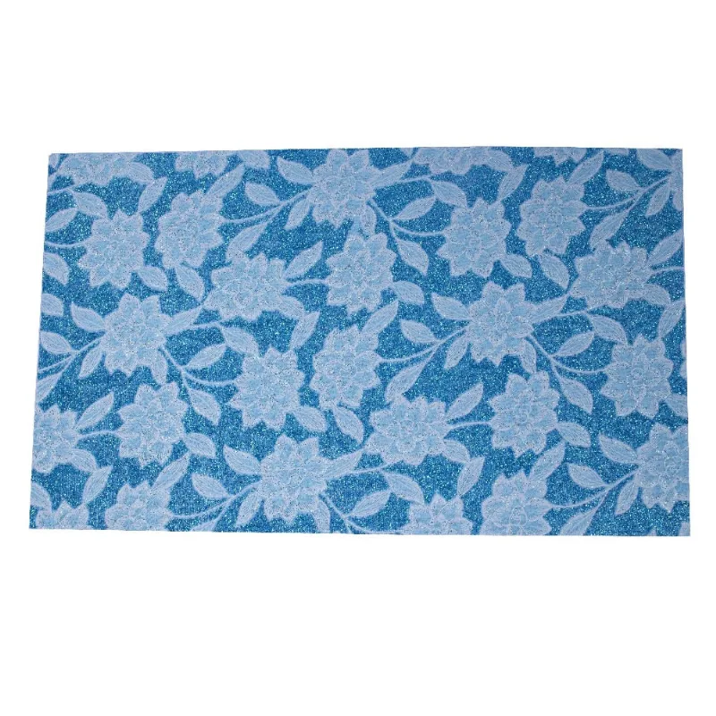 Lonita Glitter Com Flor 40X24cm Com 6 Unidades 10 - Azul