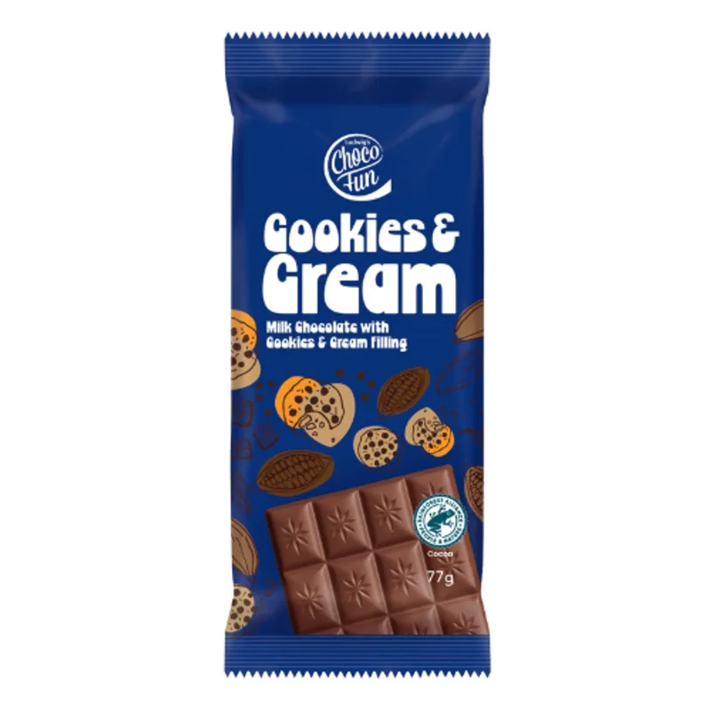 Chocolate Choco Fun Cookies & Cream 77g