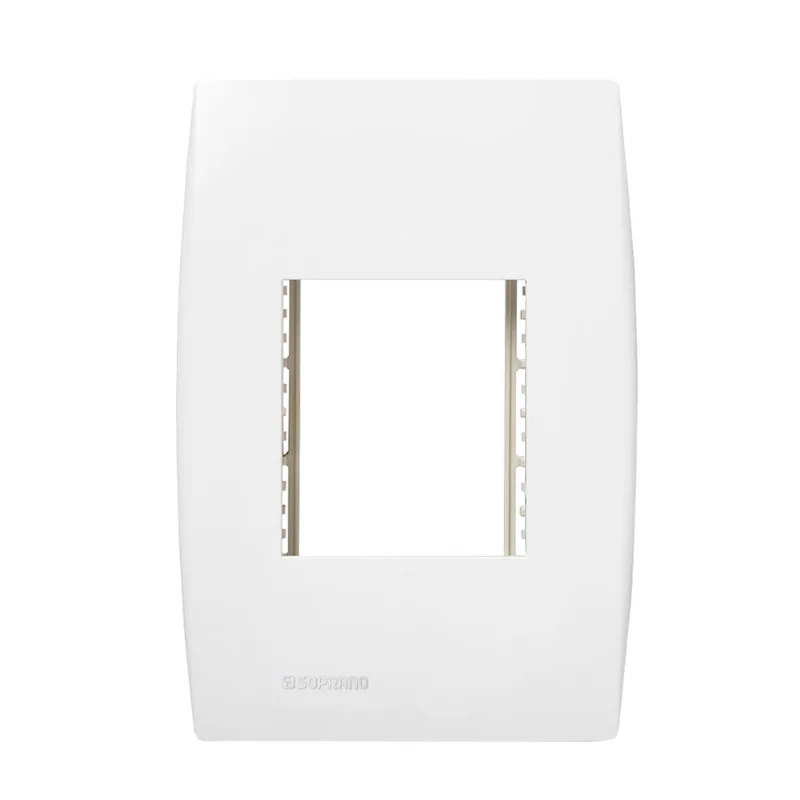 Conjunto Placa 1M Com Suporte 4X2 Branco Ilus Soprano