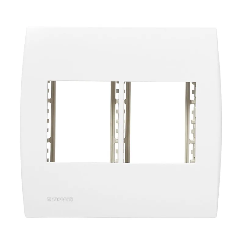 Conjunto Placa 2Mj 2Mj Com Suporte 4X4 Branco Ilus Soprano