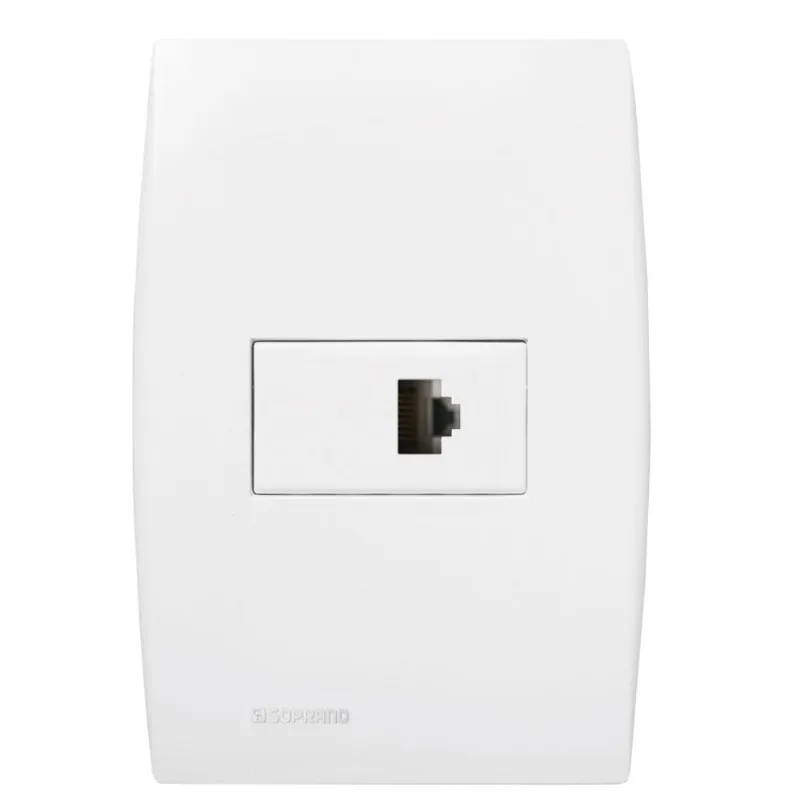 Conjunto Ilus 1 Tomada Rj45 4x2 Soprano