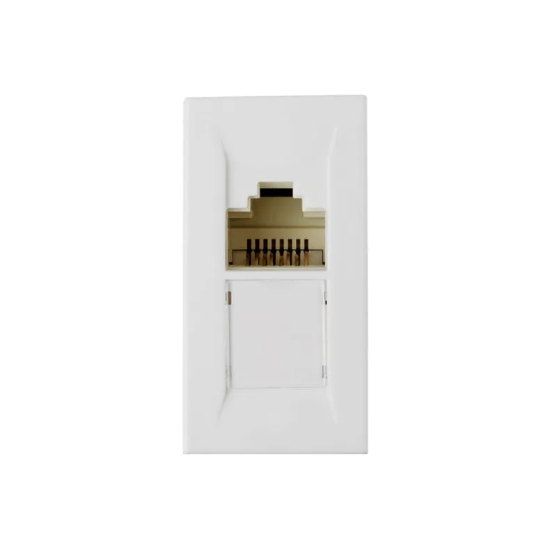 Módulo Tomada Rj45 Cat5E Branco Soprano