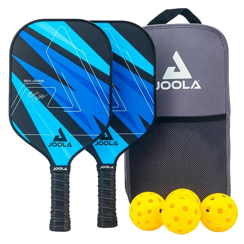 Kit De Pickleball Joola Ben Johns Blue Lightning 2 Raquetes 4 Bolas E 1 Bolsa (MP)
