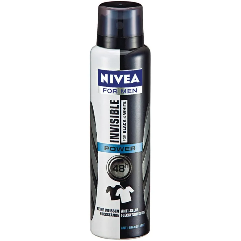 Antitranspirante Aerossol Nivea Men Invisible For Black White 150ml - NIVEA