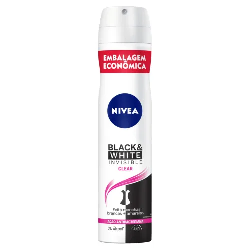 Antitranspirante Aerossol Invisible Black White Clear Nivea 200ml Embalagem Econômica - BLACK