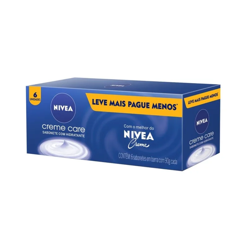 SAB NIVEA HIDR CREME CARE LV+ PG- 6X90G PACOTE - NIVEA