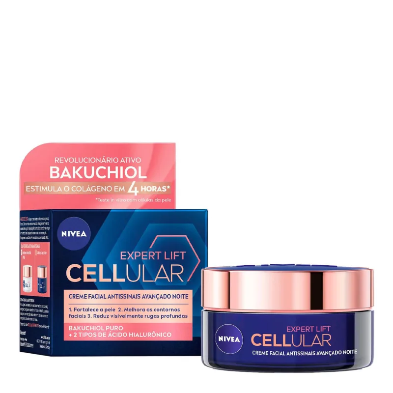 Creme Facial Antissinais Nívea Celullar Lift Expert Noite 50ml - Nivea